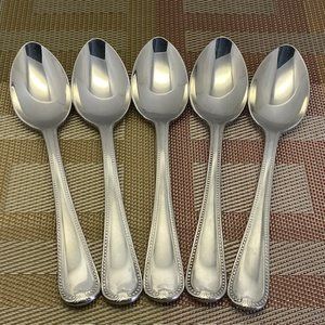 Lenox Vintage Jewel Place Oval Soup Spoons - Set of 5 - Glossy -  Pre-owned